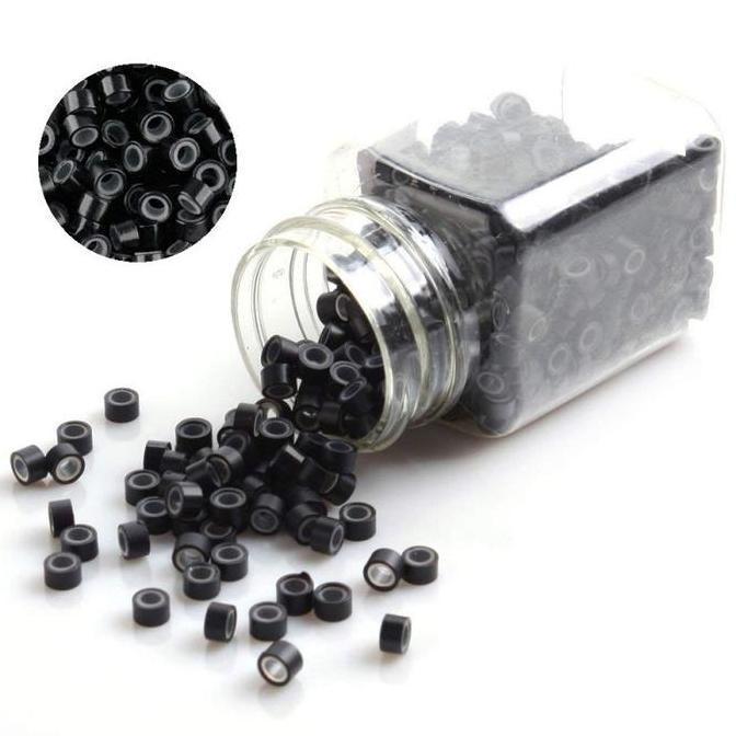 LOLY Ring Rambut Sambung 500pcs Ring Hair Extension Bahan Silikon Sambung Rambut Ukuran Besar Jumbo 