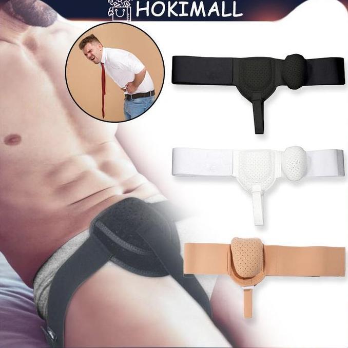 WOVLO Sabuk Hernia Pria/Terapi Hernia Belt Pria /Sabuk Supporter Hernia