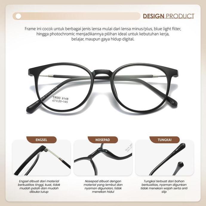 Wwpx- La Chapella Frame Kacamata Photocromic Minus Lensa Anti Radiasi Anti Blueray Bluecromic Pria W