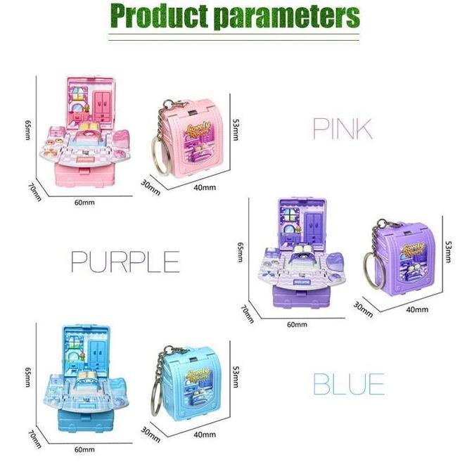 CIZARY Gantungan Kunci Lipat 3D Pop Up Book Keychain Sanrio Mainan Dekompresi Kreatif Gantungan Tas 