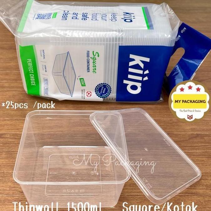 Thinwall KIIP Kotak Makan Microwave / food box / wadah plastik 1500ml