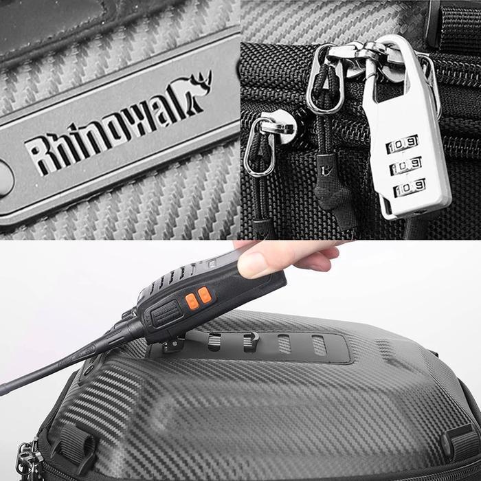 Rhinowalk Mtr4001 Motorcycle Pannier 12-18L Tail Bag -Tas Sepeda Motor Original Dan Terpercaya