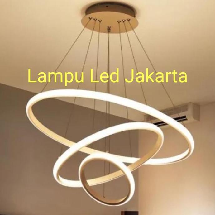 lampu gantung hias 3 ring. lampu hias 3ring. lampu hias gantung minimalis 3ring remot terlaris