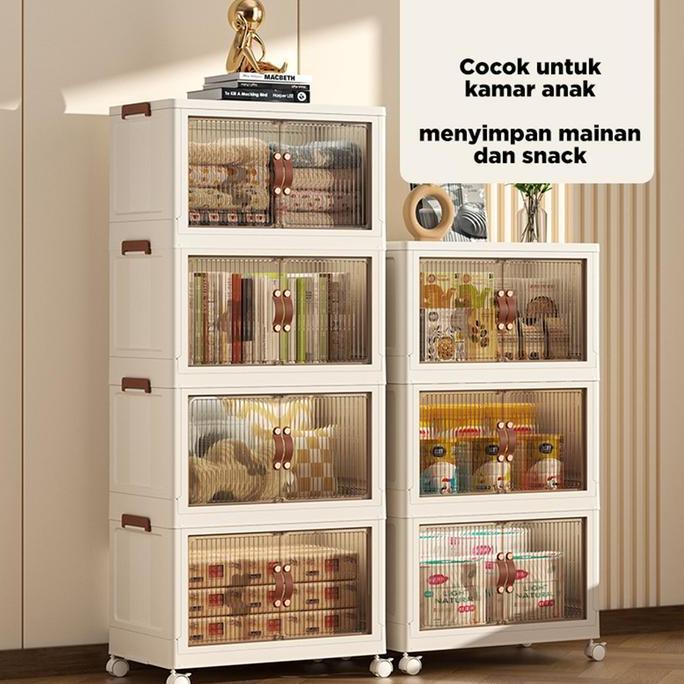 Starlight Container Box Lipat Lemari Susun Plastik Serbaguna Lemari Pakaian Lipat Box Baju Susun Sto