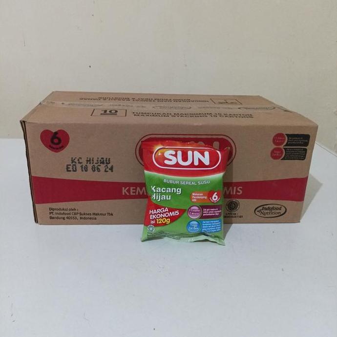 Bubur SUN Kacang Ijo ekonomis 120 gr / 1 dus / 24 pcs BS