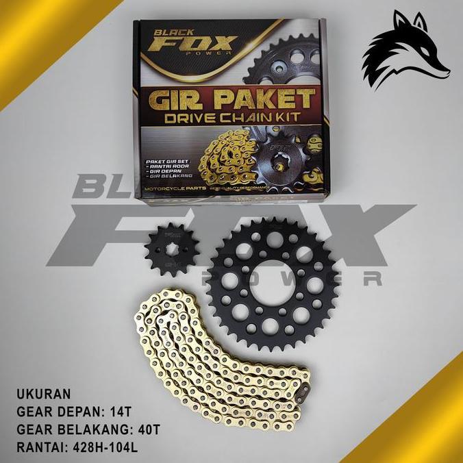 Promo GEAR GIR SET PAKET SMASH NEW (40T) TITANS ARASHI SHOGUN 110 125 14T 40T 428H 110L Diskon