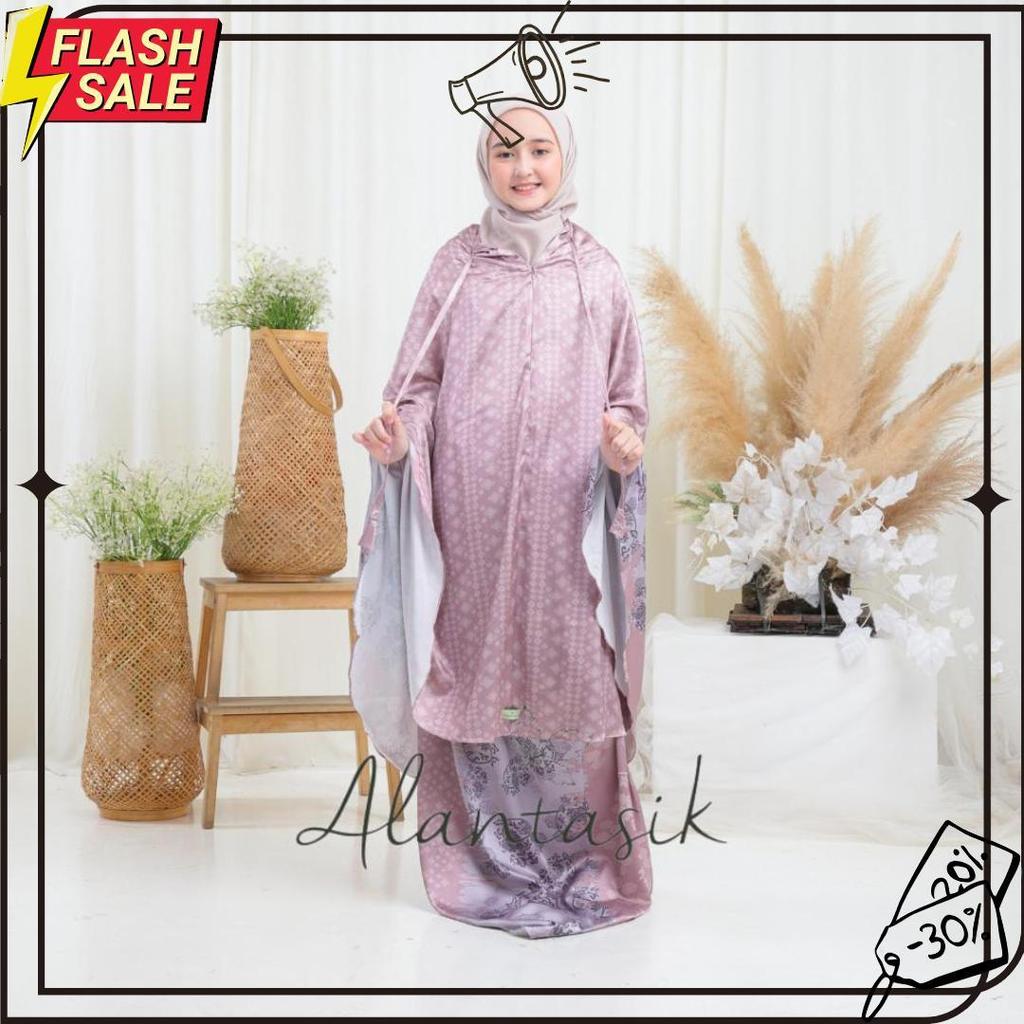 Mukena Anak 2 In 1  Armani Satin Silk  Motif Cantik Sd Kisaran 8,9,10,11,12,13 14 15 Tahun Meledak