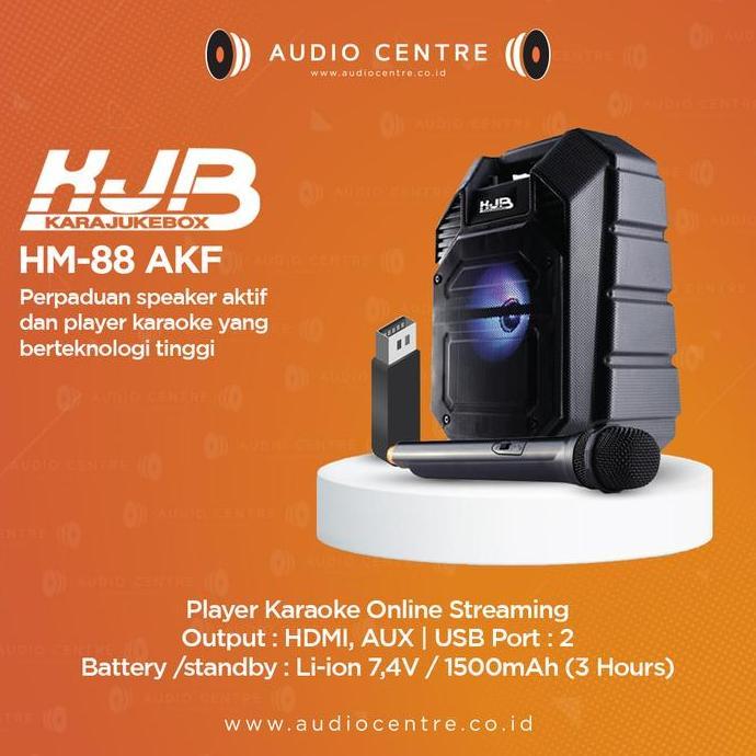 KJB HM88 AKF Online Streaming Speaker Mic Wireless Player Karaoke