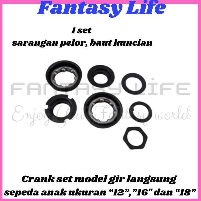 Fantasy Crank set Crank Gir Langsung Sepeda Ukuran 16 12 16 18 sepeda anak