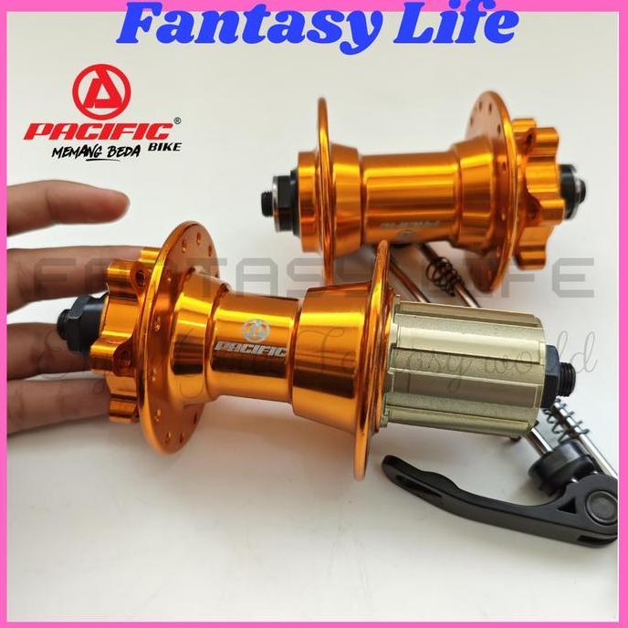 Fantasy Hub freehub PACIFIC model cassate 28 hole jangkrik depan 2 bearing belakang 4 bearing warna 