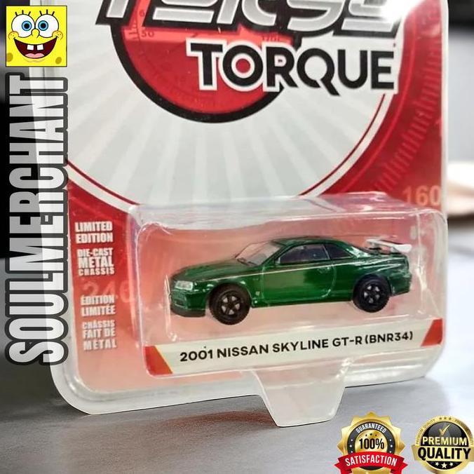 Diecast Greenlight Green Machine Tokyo Torque 2 2001 Nissan Skyline GT-R R34