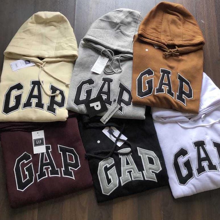 HOT DEALS JAKET GAP - HOODIE GAP ABU LOGO BORDIR PRIA WANITA DEWASA TEBAL PREMIUM DISTRO