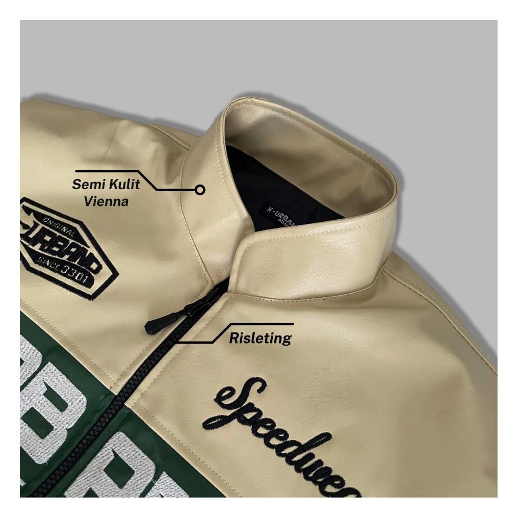 HOT DEALS X URBAND ABSOLUTE JAKET NASCAR KULIT SINTETIS A619