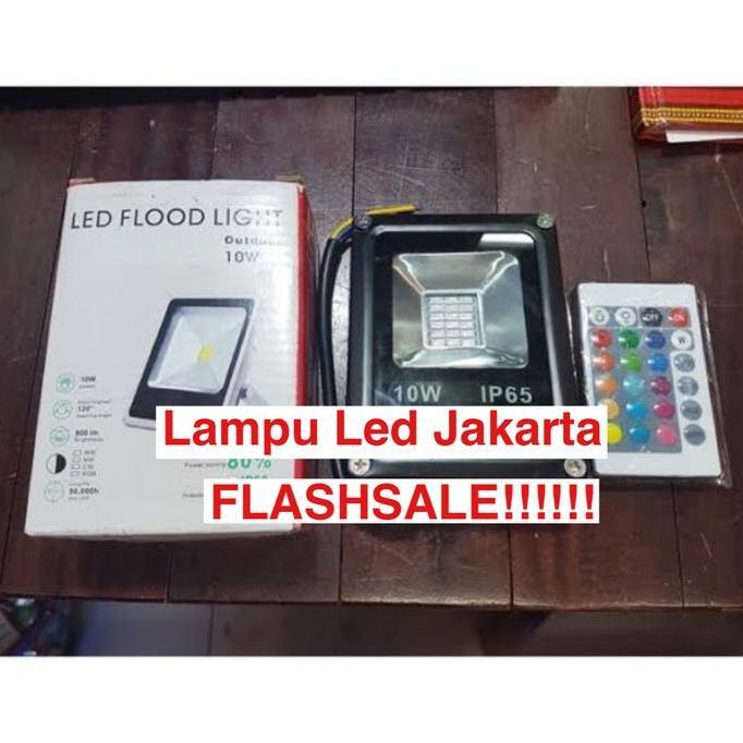 Lampu Led sorot 10watt RGB. floodlight lampu tembak warna warni 10watt ready