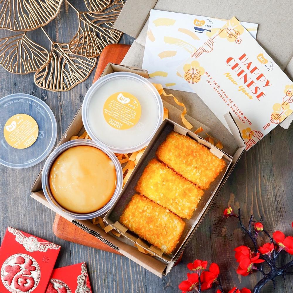Japanese Milk Pudding ala Gyukaku & Risol Mayo / Jamur / Tuna / mushroom / ragout for Imlek Hampers 