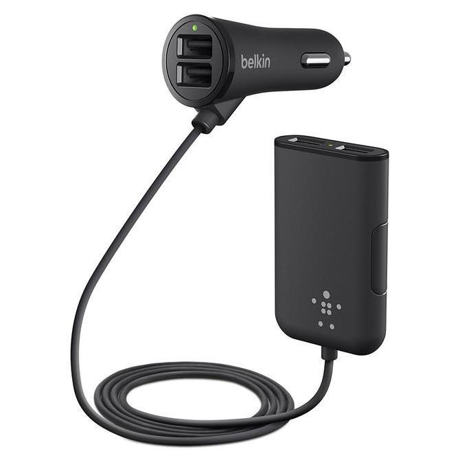 TERMURAH - BELKIN Road Rockstar 4-USB Ports Front n Backseat Charging 7.2 Amp