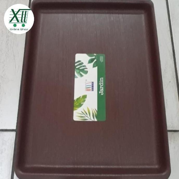 Onyx F~3004 Mediena Tray 44X32 Cm Nampan Baki Melamin Motif Kayu Coklat