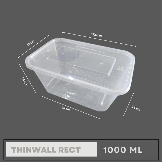 Kotak Makan Thinwall 1000 Ml Persegi