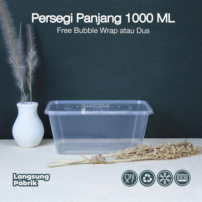 Thin Wall 1000 Ml / Kotak Makan Plastik 1000 Ml Thinwall Grosir