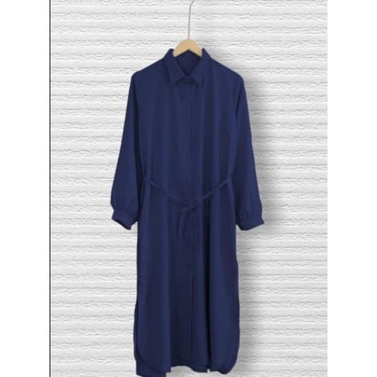 BIG PROMO Baju Long Dress TunikTali Basic // Pety Long Tunik Tali Lepas Wanita Muslim