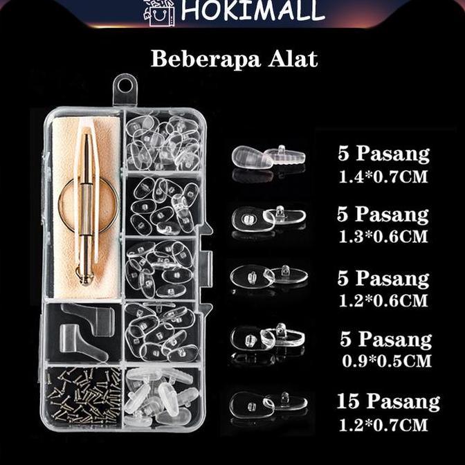 NOXAZA Set Nose Pad Kacamata/Glasses Nose Pad/Nose Pad Kacamata Anti Melorot