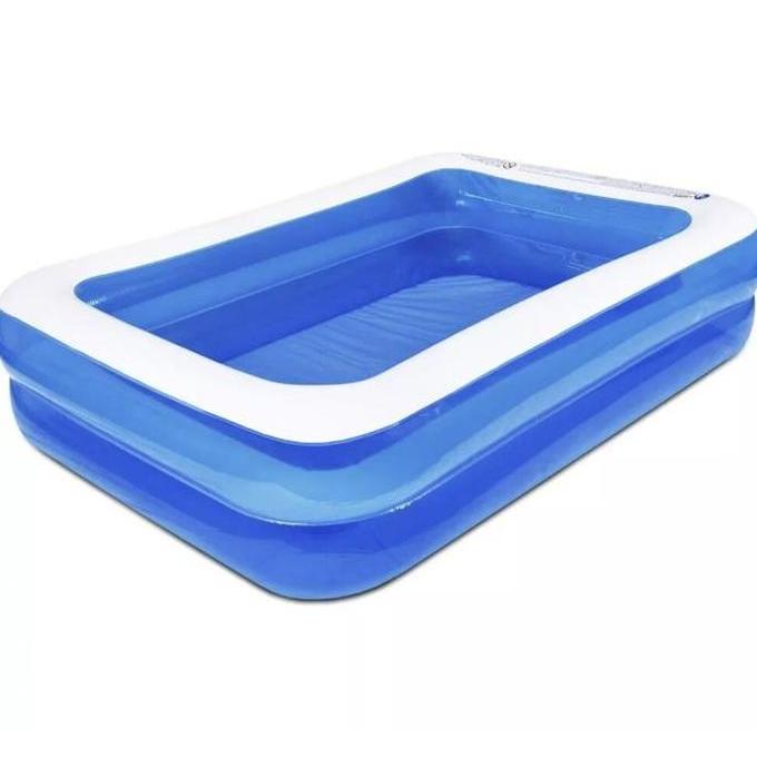 ORCHID aquatic kolam renang anak jumbo kotak polos biru 305 cm kolam renang anak 3 meter 3 ring- kol