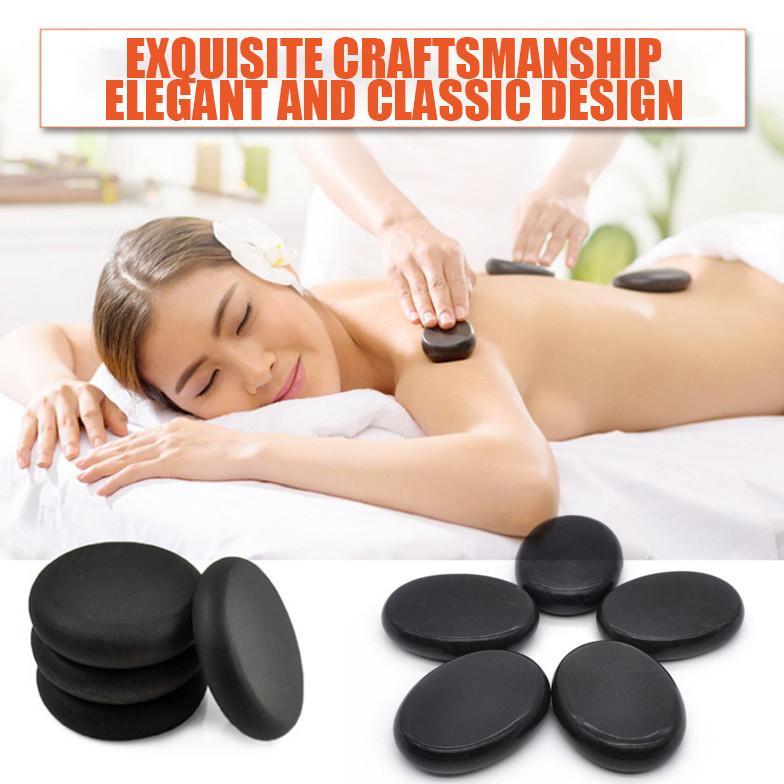NEW 2PCS Hot Stone Massage 8*8*1.5cm Batu Hot Stone Massage Flat Hot Stone SPA