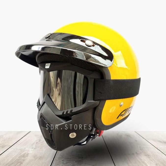 helm retro kaca google mask helm bogo kaca google masker helm kacamata