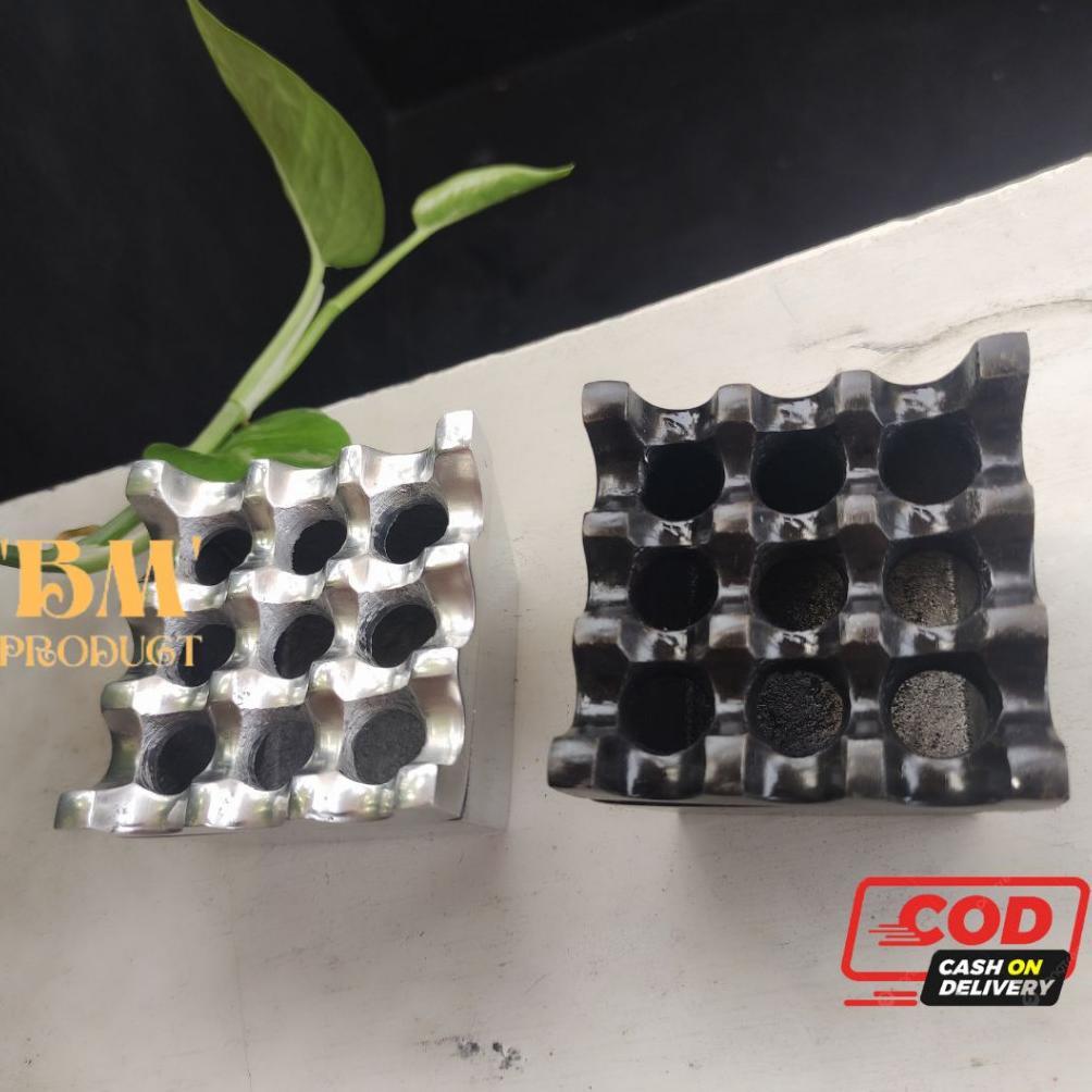 NEW Asbak Almunium Lubang 9 Asbak Rokok 1 pcs Asbak Hotel Asthray Unik