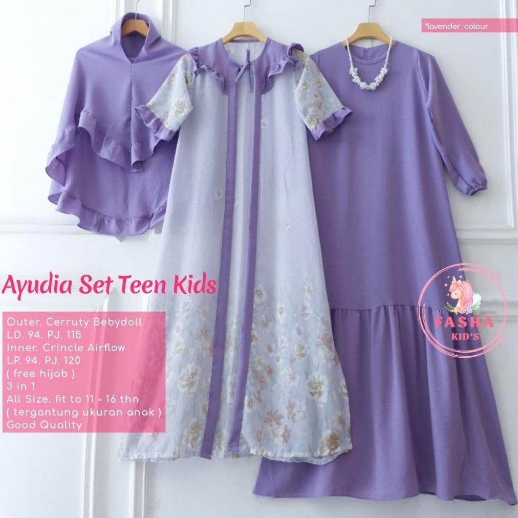 AYUDIA/ ELICIA/ RARA/ TIA SET TEEN KIDS BY FASHA ORIGINAL BAJU SETELAN ANAK PEREMPUAN MODEL TERBARU 