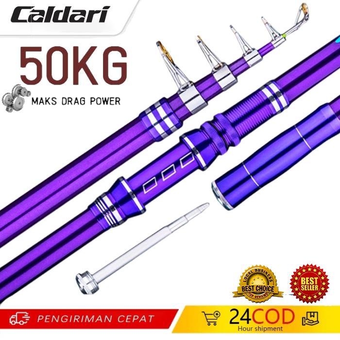 Joran Pancing Carbon Fiber Sea Fishing Rod 2.1M-4.5M/7 Tongkat Stik Pancing 4.5Meter Stick Pancingan