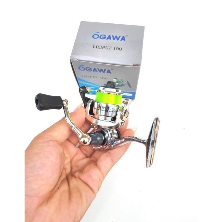 Reel Pancing Ogawa liliput 100 Mini Reel Metal Body Include Senar Reel Kuat Ultra Light