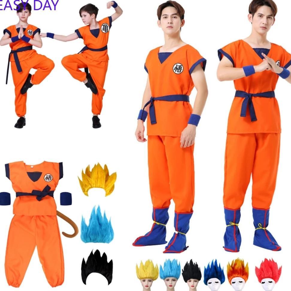 NEW Adults Kids Goku Cosplay Costumes For Boys Men Krillin Training Clothes Suit Outfits Son Goku Su
