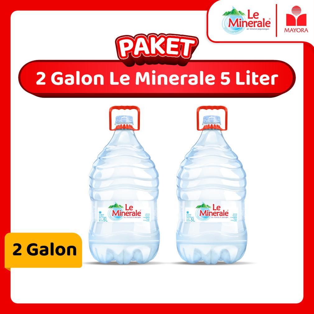 Paket 2 Le Minerale Galon 5 Liter