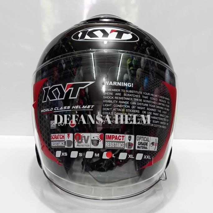 HELM KYT KYOTO POLOS HITAM GLOSSY