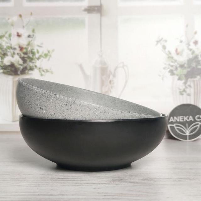 Stone Mangkok Ceper 7 Inch Mangkok Bakso Golden Dragon W7107A