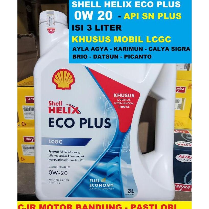 Shell Helix ECO 0 W - 20 oli mobil khusus LCGC isi 3,5 L calya sigra