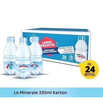 GOJEK LE MINERAL MINI 330ML 1 DUS ISI 24 AIR MINERALE KEMASAN BOTOL KECIL AIR MINUM PEGUNUNGAN