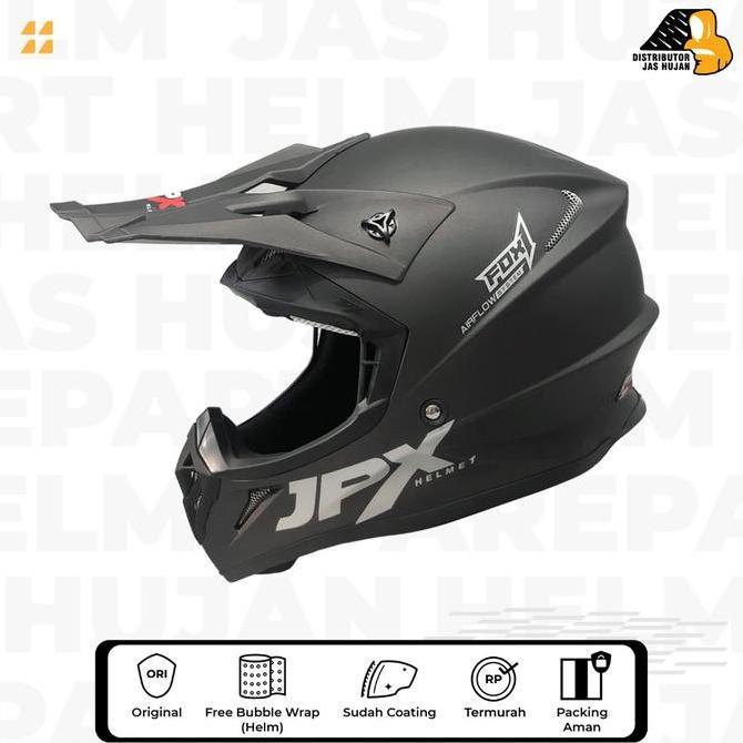 Helm JPX Cross Fox 1 Hitam Doff