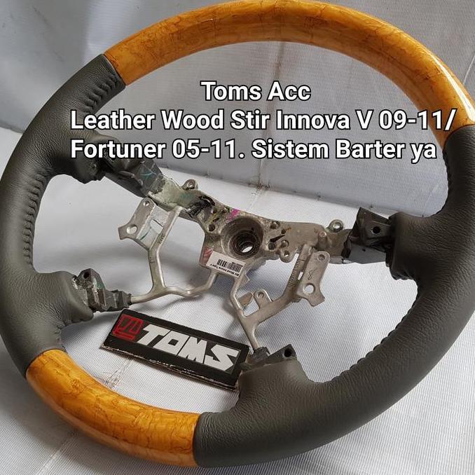 Promo Tukar Tambah Stir Innova V 2009 2011 Wood Leather V Toyota Setir Steer Diskon