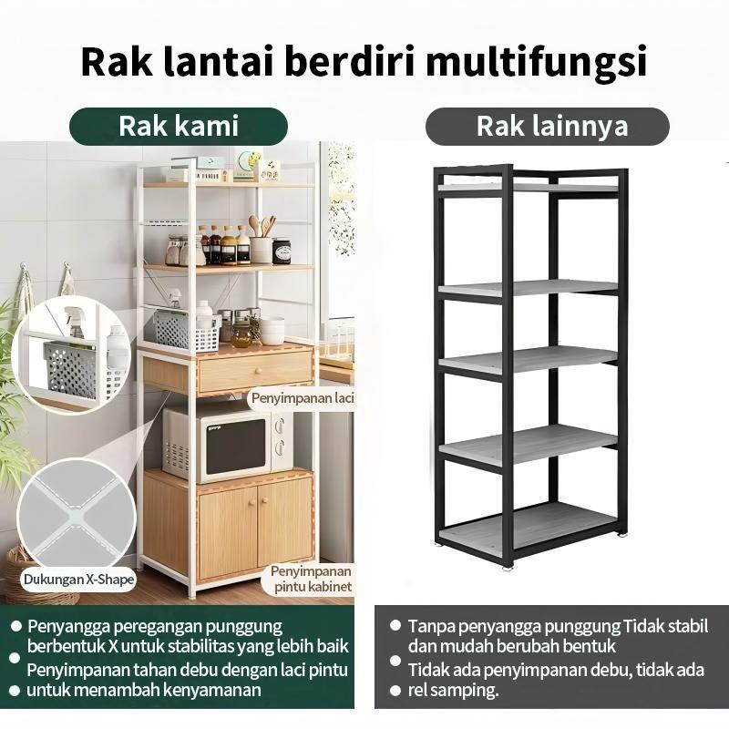 Damaindah Rak Dapur Minimalis / Rak Oven / Rak Microwave / Lemari Dapur / Rak Dapur Serbaguna / Dapu