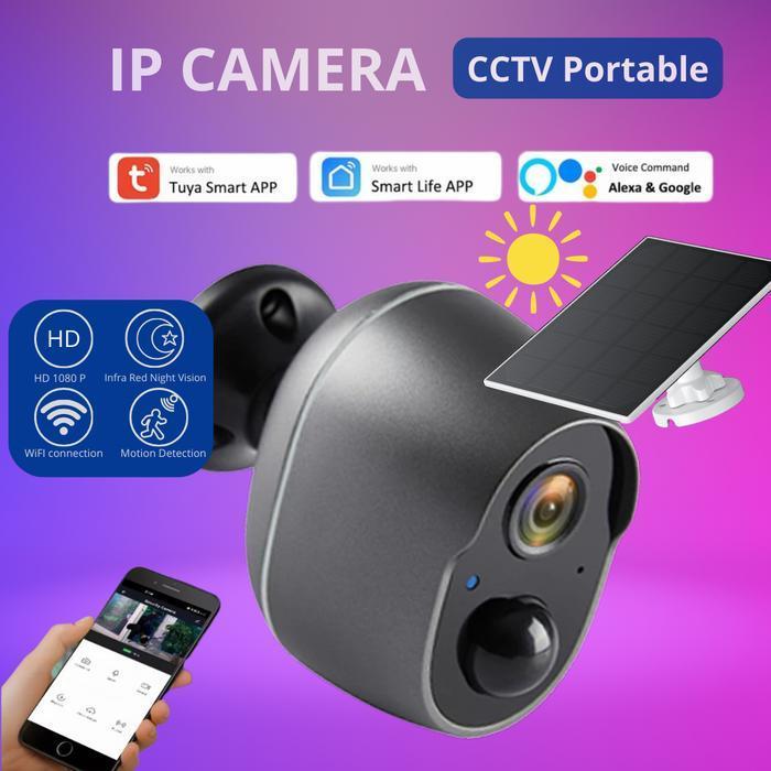 Kerui Ip Kamera Cctv Portable Solar Battery Camera Outdoor Hemat Energi Baru