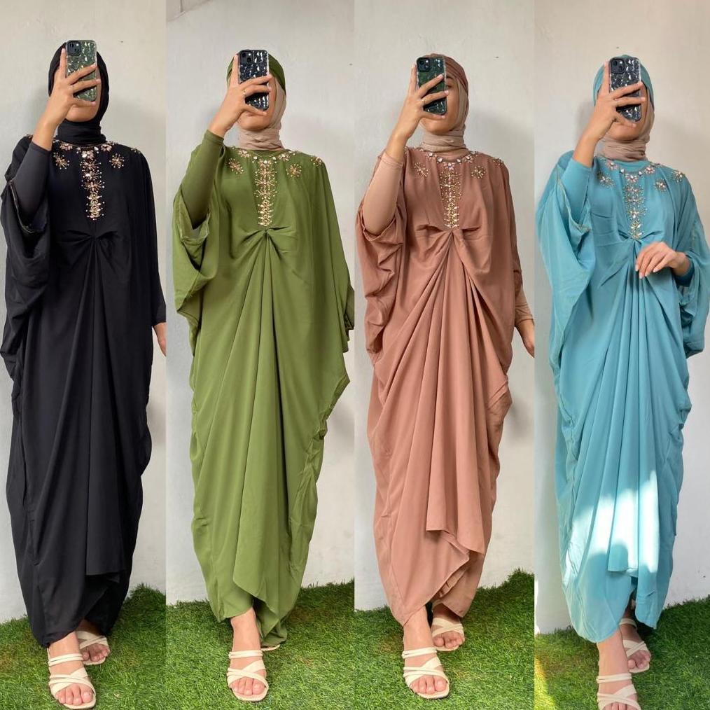 [COD] KAFTAN ALMEERA FREE INNER & TURBAN | DISKON KAFTAN PESTA MEWAH | KAPTAN CANTIK LEBARAN