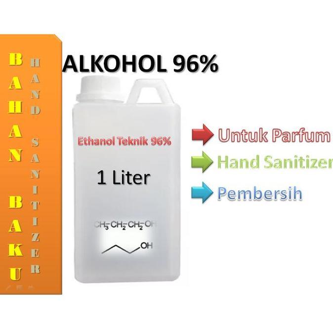 Littlehand- Alkohol Ethanol 96% 1 Liter Untuk Hand Sanitizer Pelarut Parfum Dan Pembersih Serbaguna 