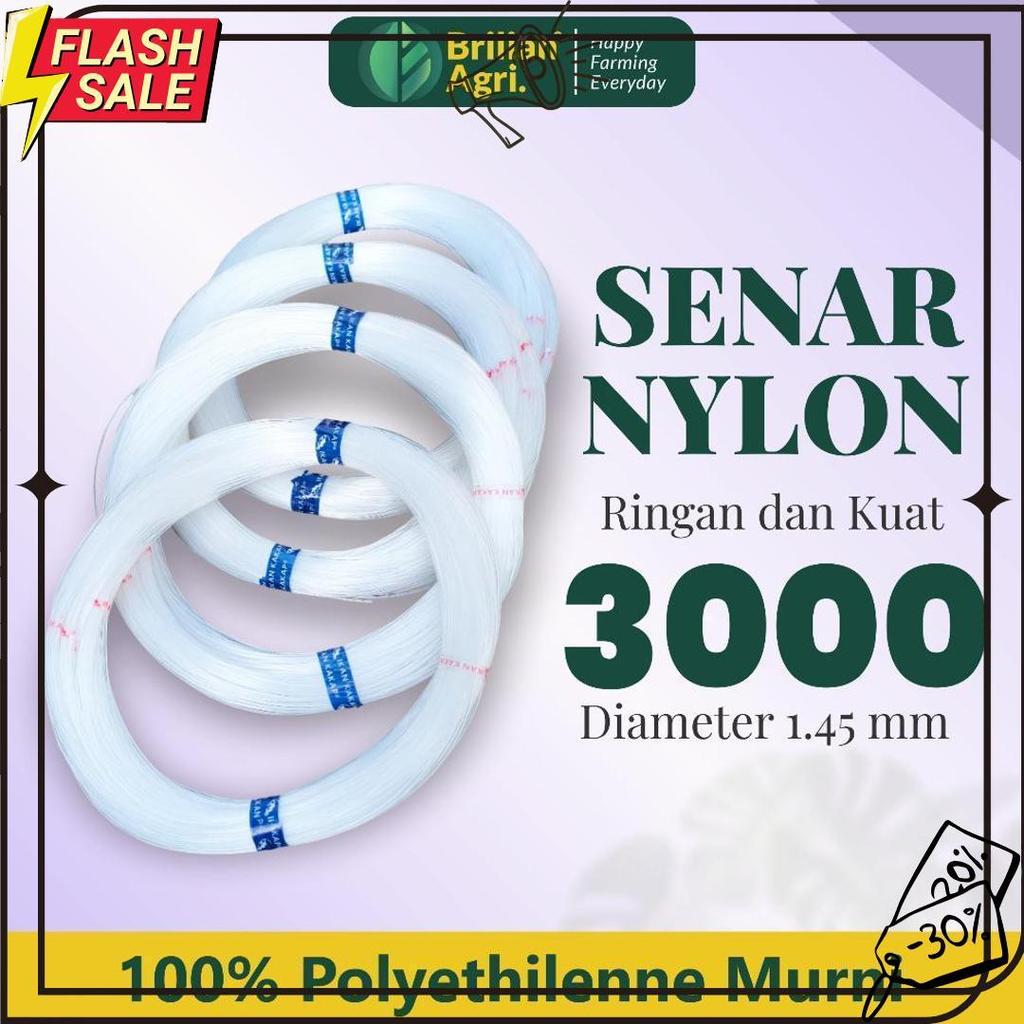 Brilian - Senar Cap Ikan Kakap Ukuran 3000 Per Roll /Tali Senar Pancing / Senar Layangan Meledak