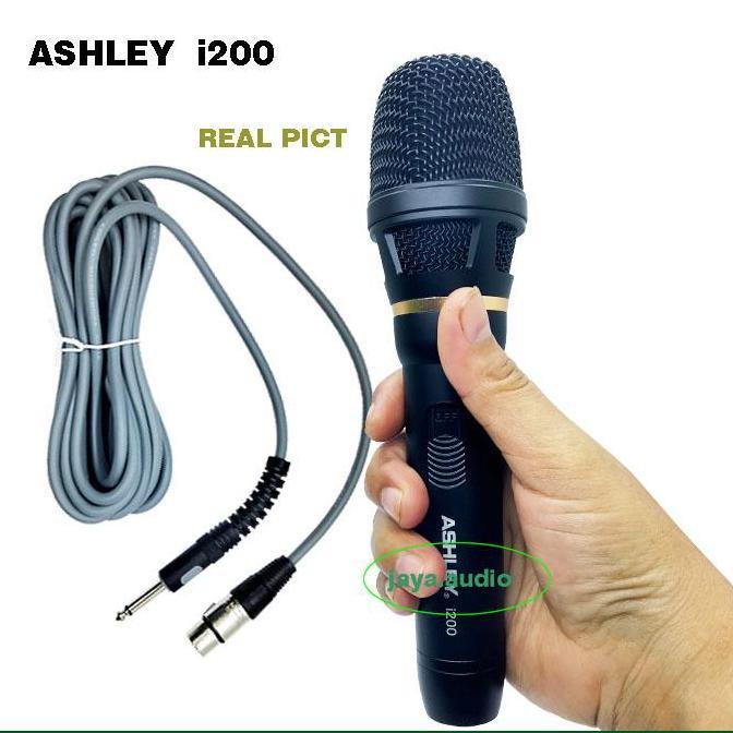 Volwe- Mik Kabel Ashley I200 Mic Kabel Panjang Mikrofon Kabel Ashley Mik Vokal Suara Jernih
