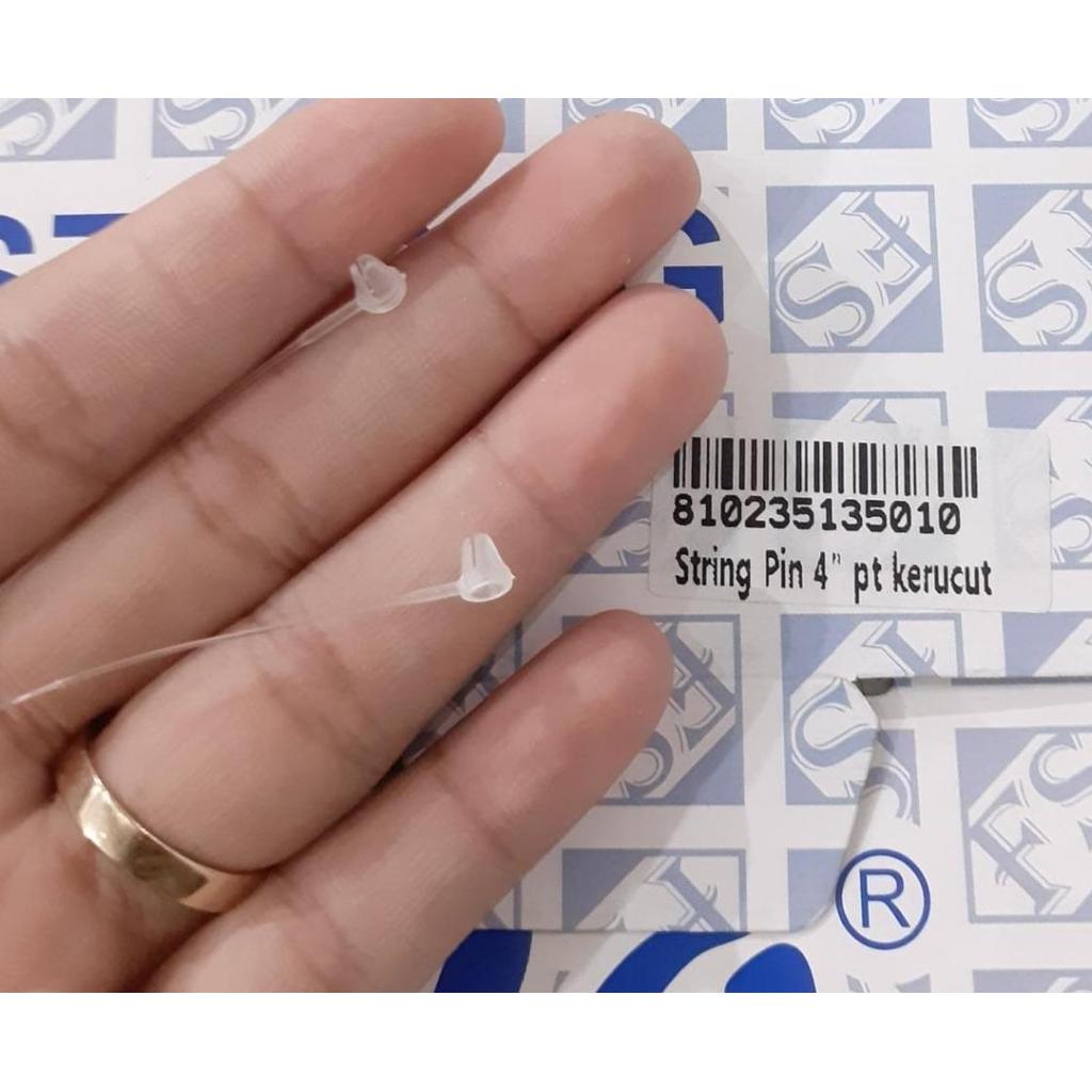 Loop Pin 4 Inch Fs / Loopin / Tali String Pin Putih - Kerucut 5000Pcs