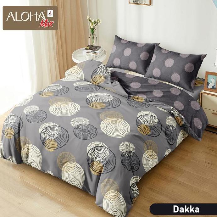 TERMURAH - satu set bed cover 180x200 aloha / bed cover set aloha uk 180x200