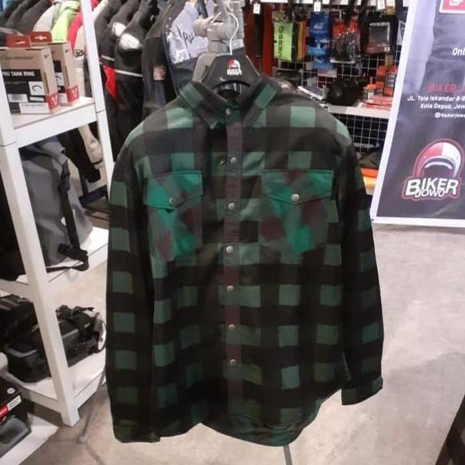 Kemeja Protektor Skull Riderz AIR RIDER MESH PROTECTIVE Flannel Jacket HS