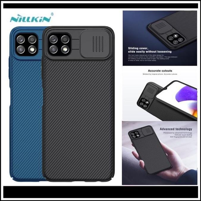 Samsung Galaxy A22 5G Nillkin Camshield Original Case Hard Casing Cover Hardcase